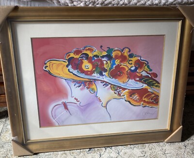 Peter Max Friends Lithograph 2001 164/300 Framed 19x26 1/2