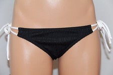 New ECHO Design Swimsuit Bikini Bottom Size XS UPF 50 Black Tie Side