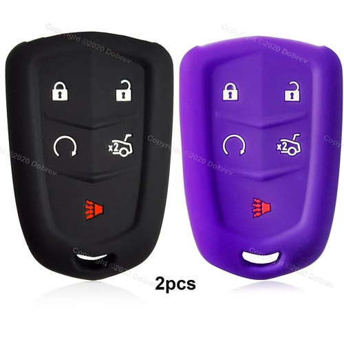 2 piezas Funda inteligente con soporte de silicona para control remoto Cadillac Key - Imagen 3 de 5