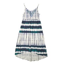 Lucky Brand Girls Dress Blue Tie Dye Sequin Embellished Casual Summer Medium