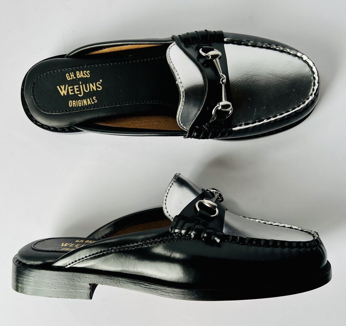 G.H Bass Lianna Mule Weejuns Horsebit Leather Shoes Black G.H Bass Lianna Mule Weejuns Horsebit Leather Shoes Black