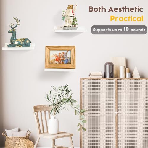 Small Floating Shelves for Wall,5x8.5 Inches Wall Shelf Set of 3