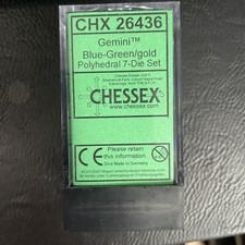 CHX26436 Chessex Manufacturing Gemini 3: Poly Blue Green/Gold (7)
