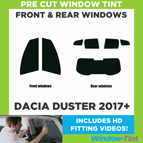 Für Dacia Duster 2017+ vollständig vorgeschnittenes Fensterfarbset vorne & hinten Farbfolie - Bild 1 von 5