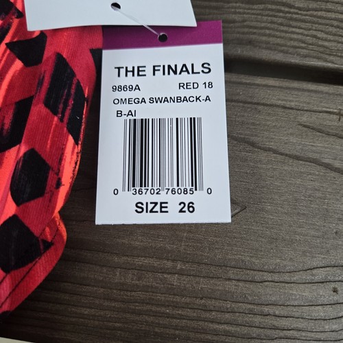 Tyr The Finals Youth Omega Swimsuit Swan Back 1 Piece Red Girls- Size 26 New - Picture 3 of 3