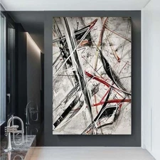 Handmade Art Abstract Oil Painting Wall Decor Poster Interior Acrylic Hanging