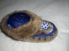 Inuit Eskimo Style Tribal Moccasin Pin Cushion REAL Fur Trim 3&rdquo;x5&rdquo;