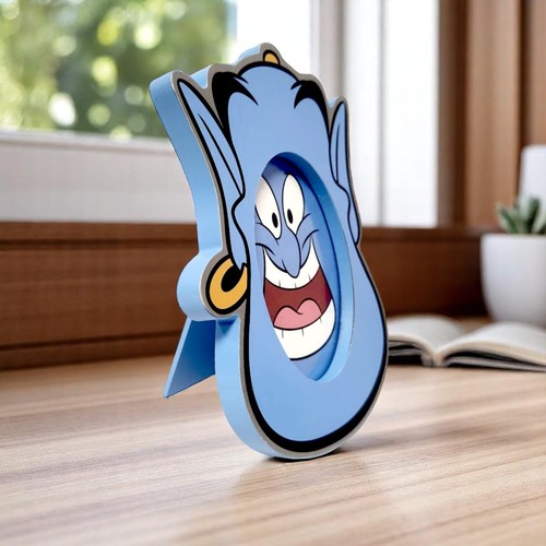 Cornice portafoto Disney Genie | Portafoto cartone animato Aladino | Decorazione divertente 17 cm x 12 c - Foto 8 di 11