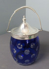 Vintage Cobalt Blue Ice Bucket w/ Handle & Lid - AA Importing - Korea - g3 pp