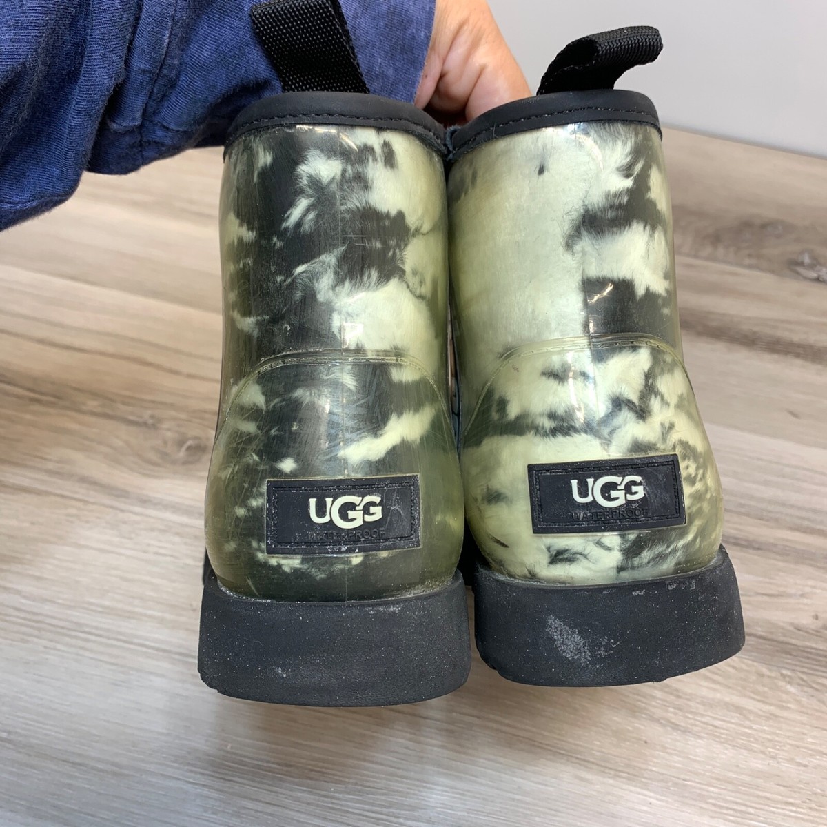 $160 UGG Women's Marble Classic Mini Clear Waterproof Boots