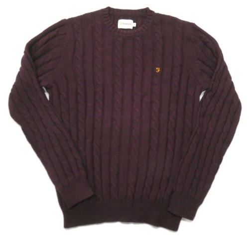 Farah Cable Knit Sweater Mens Medium 