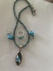 JAY KING RARE  PENDANT,  21” TURQUOISE BEAD  NECKLACE NUGGET EARRINGS, RING 6 🩵 — photo 6