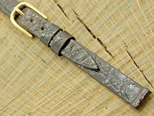 Stylecraft Vintage NOS Unused Brown Crocodile Watch Band Gold Tone Buckle 8mm