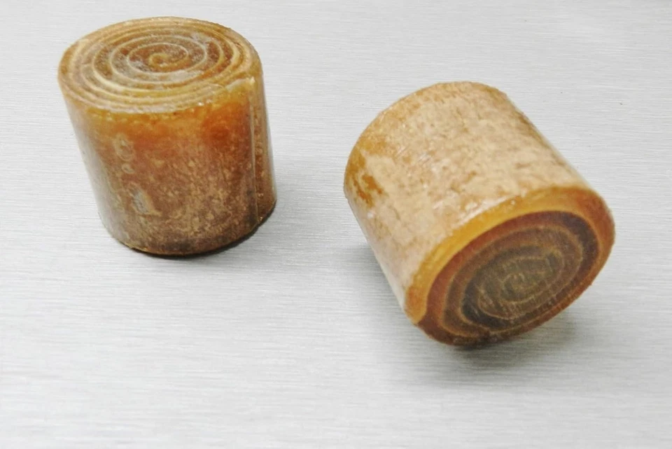 Juego de repuesto de cara de mazo de cuero crudo martillo cabeza dividida 1-1/4" # 21001 guirnalda 2 piezas Foto 4 de 4