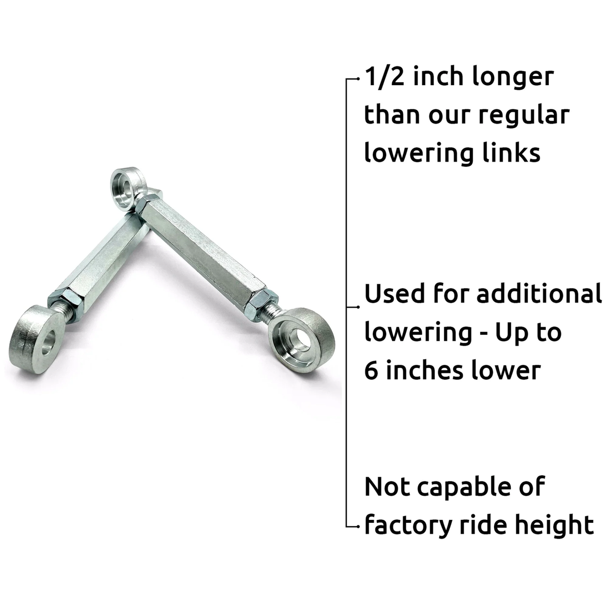 ZX6R 1995-2012 +1/2 Adjustable Lowering Links Kit 2 to 6 Inches