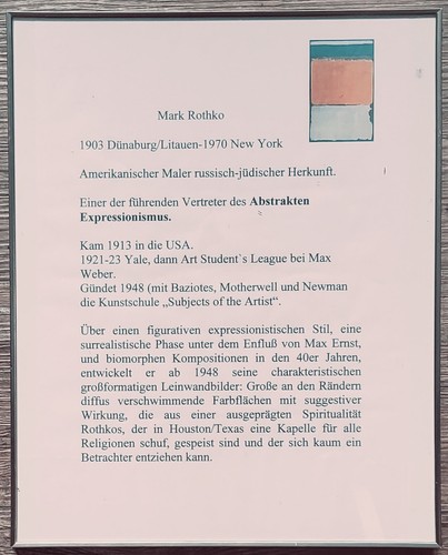 Mark Rothko, abstraktes Bild (Repro auf Leinwand) Untitled (MKR-74) von gerahmt - Bild 2 von 3