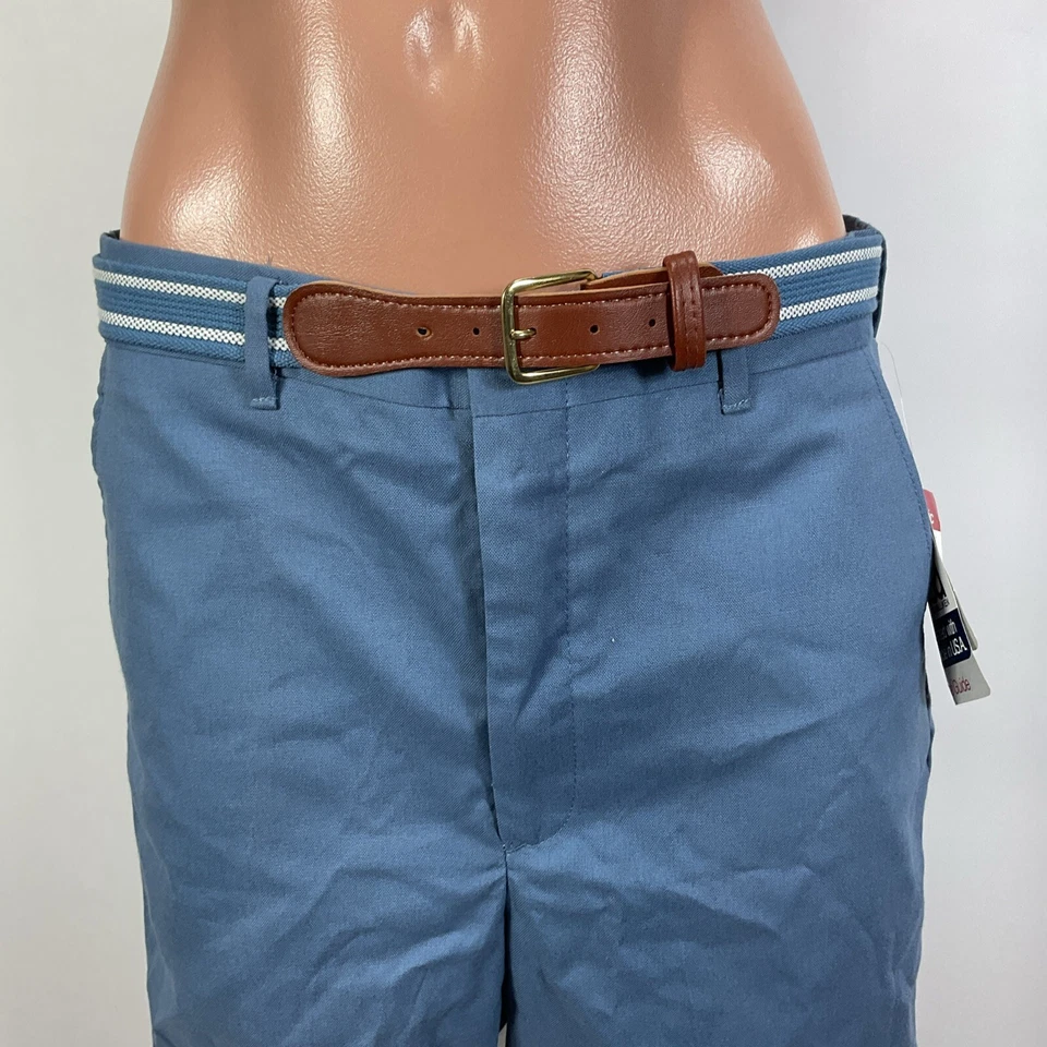 Pantalones Cortos Colegiales Preppy Años 80 De Colección Cinturón Nuevo de Lote Antiguo Knightsbridge 30 Papá Pantalones Cortos Foto 3 de 4