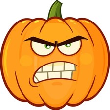 30 Custom Angry Halloween Pumpkin Personalized Address Labels