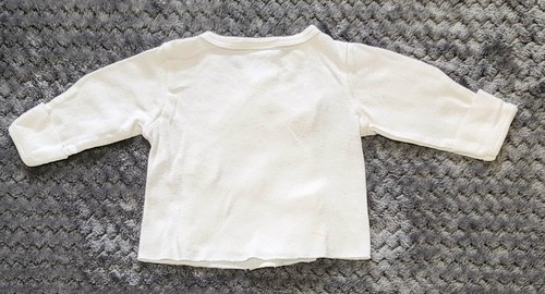 Babies are Us ~ Unisex One piece Top ~ Size 0-3 Months ~ White. - Picture 6 of 6