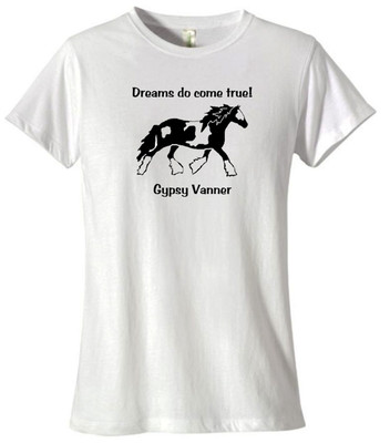 Gypsy Vanner Horse * Dreams Do Come True! * T-shirt  Design Gold, silver ,black