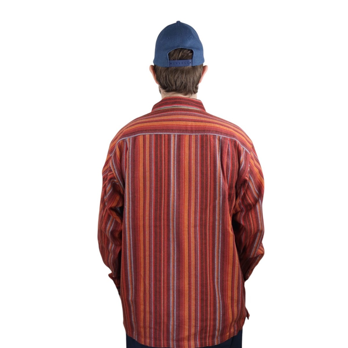 Vtg Patagonia Rhythm Flannel Striped Jacket Zip Shirt Coat Mens M