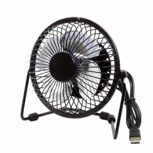 VENTILADOR PORTATIL USB + ADAPTADOR USB SOBREMESA METALICO MINI FAN PORTABLE - Foto 1 di 2