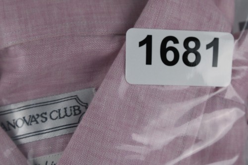Linen 100% Mens XLarge Shirt Long Sleeve Button Front Pocket Canovas Club Spain - Picture 15 of 15