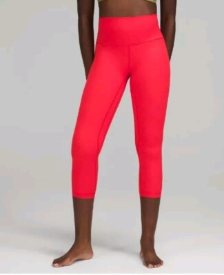 Lululemon Align HR Crop 23” Size 12 Love Red LORE High-Rise