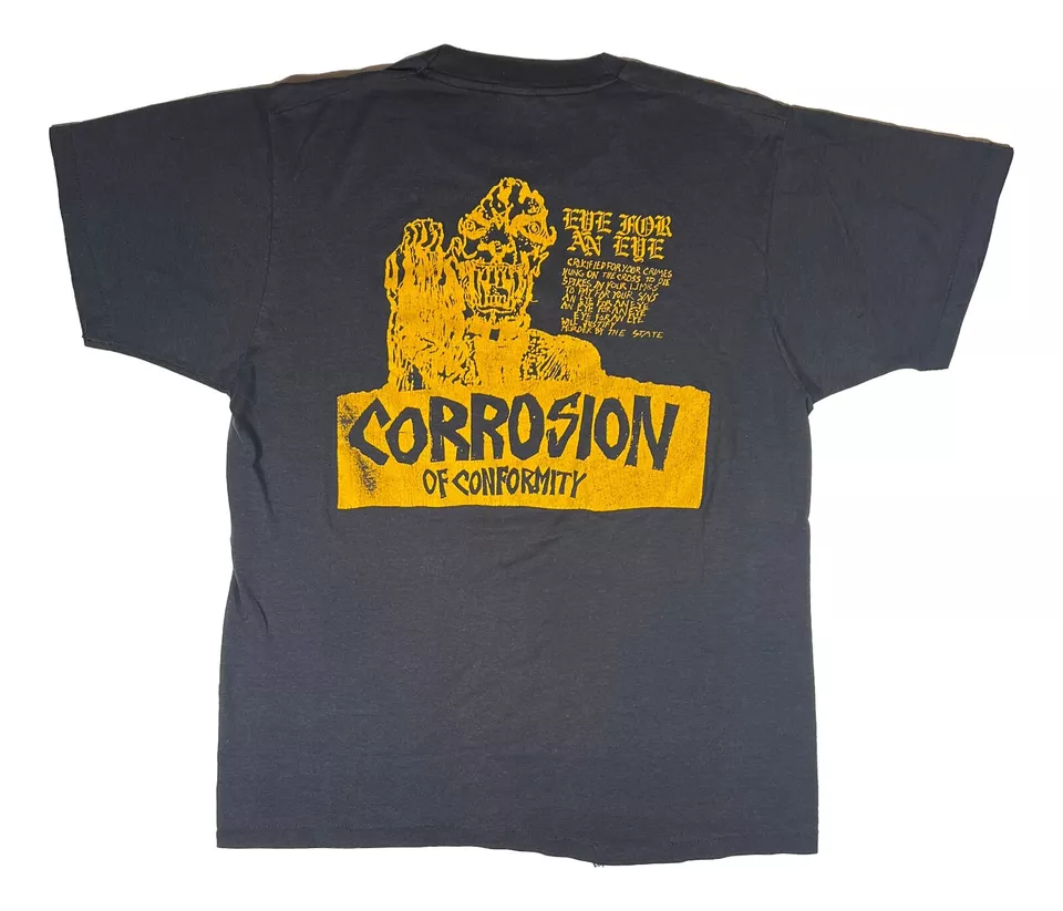 Corrosion Of Conformity "Eye For An Eye" 1980's Screen Stars Vintage T-Shirt, L - Image 3 of 4