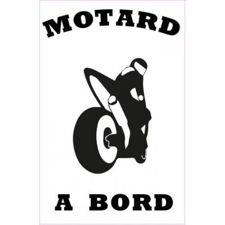 Autocollant Motard à Bord moto sticker 12 cm vert foncé - Photo 1/1