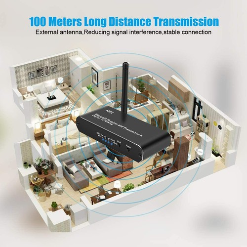 Optical Fiber Wireless BT5.0 HiFi Long Range Audio Transmitter Receiver Adapter - Picture 6 of 11