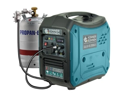 K&S Notstromaggregat Dual LPG GAS Benzin Inverter Stromerzeuger Generator 2KW