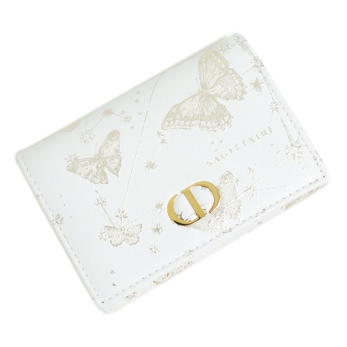 Christian Dior Caro XS Geldbörse Münzbörse Kalbsleder, weiß S5132UBXZ