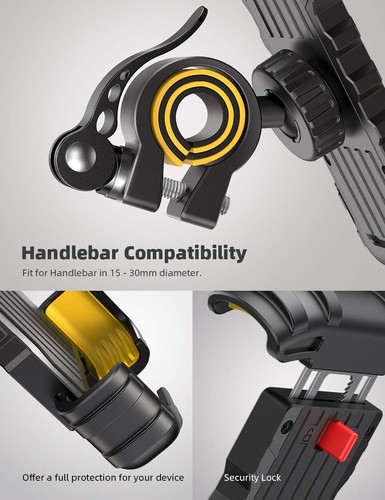Bike Mobile Phone Mount Holder Bike Stand for Motorcycle Bicycle Handlebar GPS - Zdjęcie 8 z 10