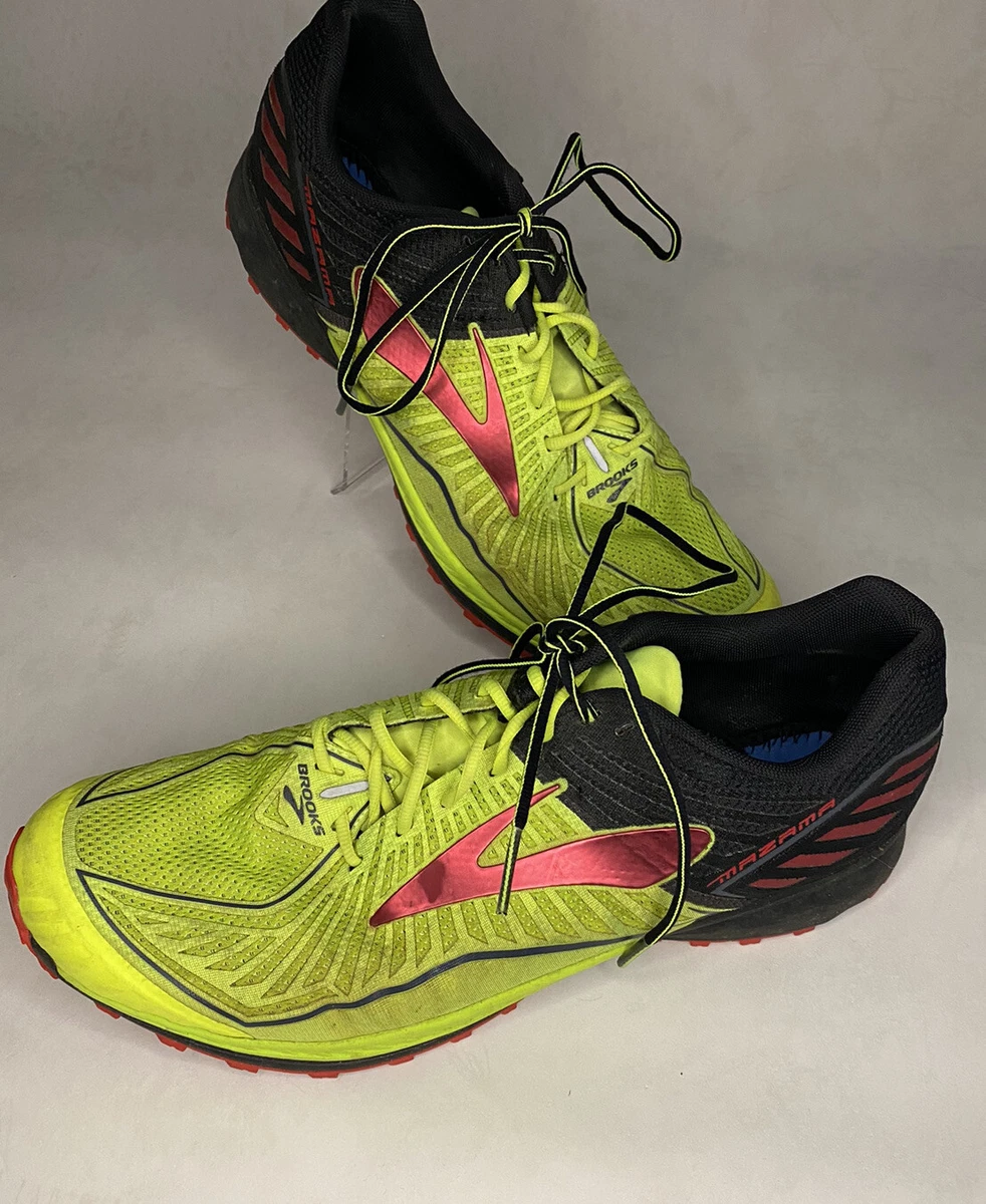 Brooks Size 11 Men s Mazama Trail Running Shoes Yellow With Red Black