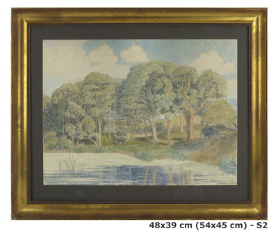 Niels Rasmussen 1847-1912 Gemälde Antike Landschaft Denmark Unterzeichnet Vom S2