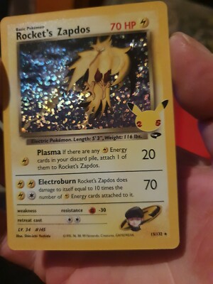 Pokemon 25th Anniversary Rockets Zapdos 15/132 Holo Rare | eBay