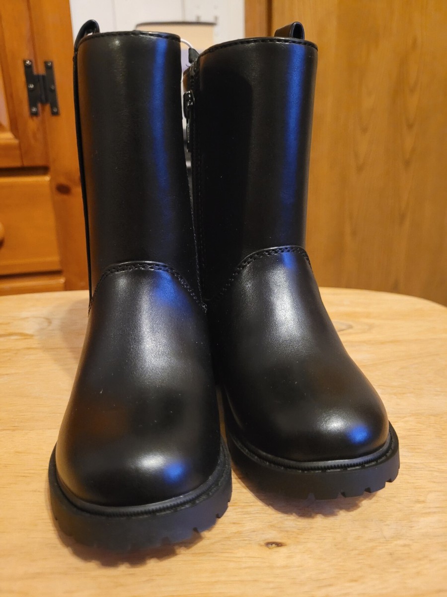 Old Navy Toddler Girls Unisex Faux-Leather Tall Boots Black Size