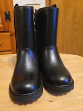 Old Navy Toddler Girls Unisex Faux-Leather Tall Boots Black Size 7