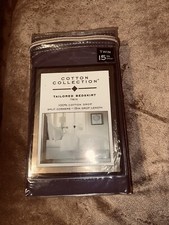 Levinsohn Cotton Collection Dopasowana spódnica pościelowa, Twin, Niebieski Jean