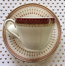 Vintage Spode VISCOUNT Cup and Saucer Art Deco Style Bone China Y8154 ENGLAND