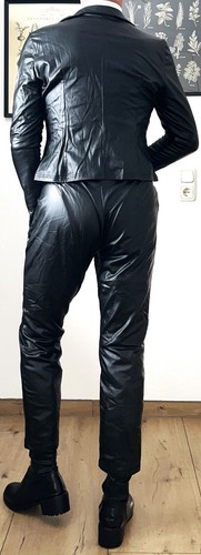 Damen Lederimitat Hosenanzug Blazer / Hose Gr. XXL 42/44/46 - Bild 7 von 13