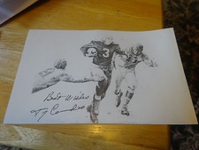 SIGNED TONY CANADEO HALL OF FAME POSTCARD GREEN BAY PACKERS