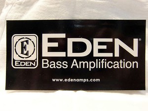 EDEN BASS AMPIFIER DECAL STICKER CASE RACK AMP BUMPER STICKER DECAL BLACK WHITE 