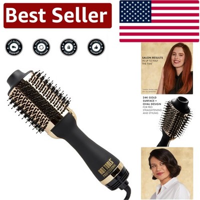Ionic Hot Air Brush with 24K Gold for Fast, Frizz-Free Styling - All Hair Types