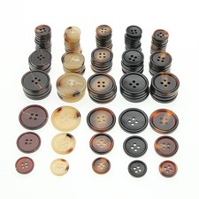 110Pcs Mixed Sewing Buttons 4 Hole Craft Round Buttons Brown 5 Colors Set