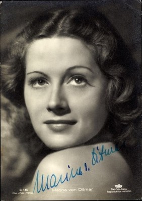 Postcard actress Marina von Ditmar, Tobis film G 145 - 3909729