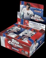 2026 TOPPS CHROME BASEBALL JUMBO BOX (2 AUTOs) MLB Brand New Sealed Presale QTY