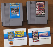 GameTek Jeopardy & Wheel of Fortune Family Edition W/Manuals Nintendo NES 1990