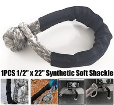1x Soft Shackle Synthetic Recovery Car Tow Rope 12x22 56000lbs Break Strength 1x Soft Shackle Synthetic Recovery Car Tow Rope 12x22 56000lbs Break Strength